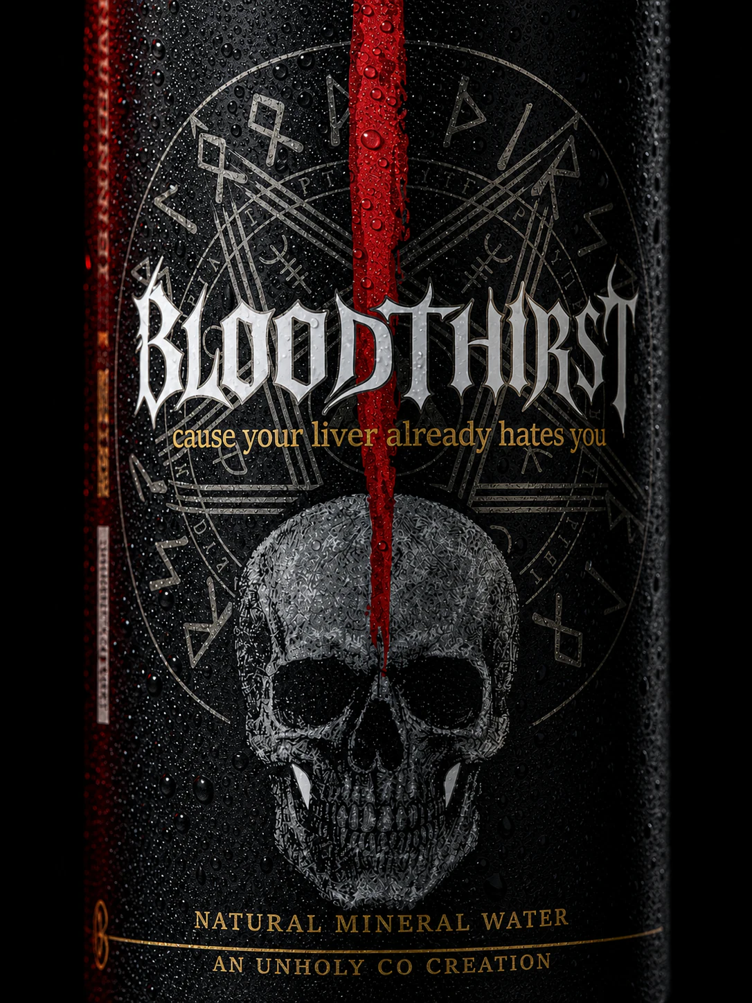 THE MARK — blackletter under hard flash.